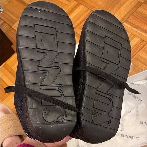 Sunnei Black Denim Lace Up Sneakers - Picture 5 of 5